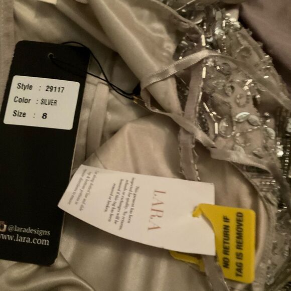 NWT Lara New York 29117 SCOOP NECK BEADED DRESS - Picture 12 of 12